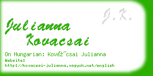 julianna kovacsai business card